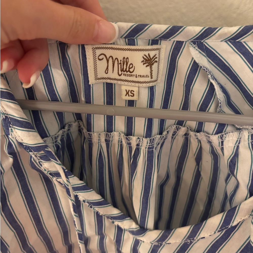 Mille Blue and White Striped Dress